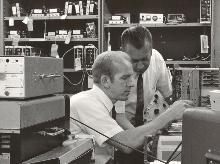 Archie Fosdick and Jack Howard in QA shop